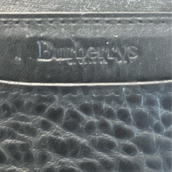 Burberry Black Leather Long Card Wallet with Logo Dust Bag - Picture 3 of 4